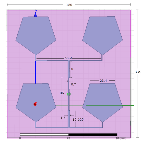 Comparison of 2 X 2 Patch Antenna